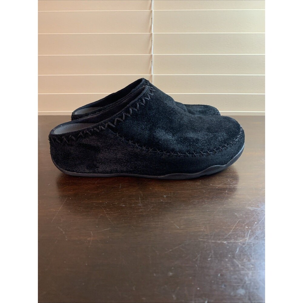 FITFLOP Clog Shoes Suede Black Size 6 Slides